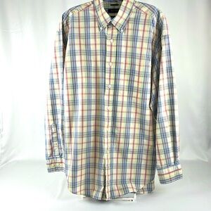 Nautica Long Sleeve Light-Weight Plaid Shirt Men’s Size Large - Multi-Color